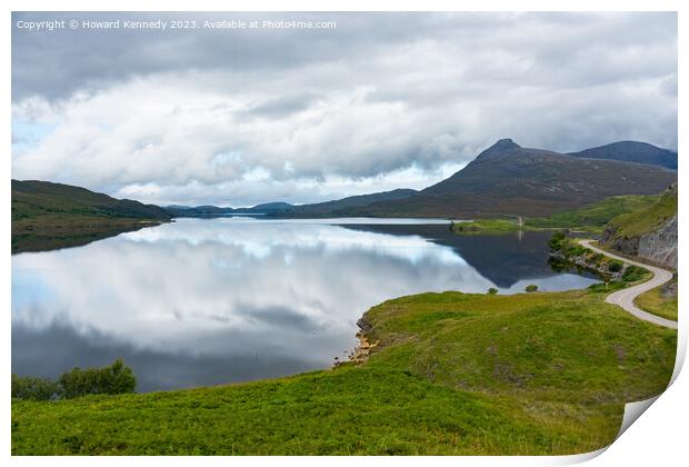 Loch Assynt and Quinag, Sutherland, Scotland Print by Howard Kennedy