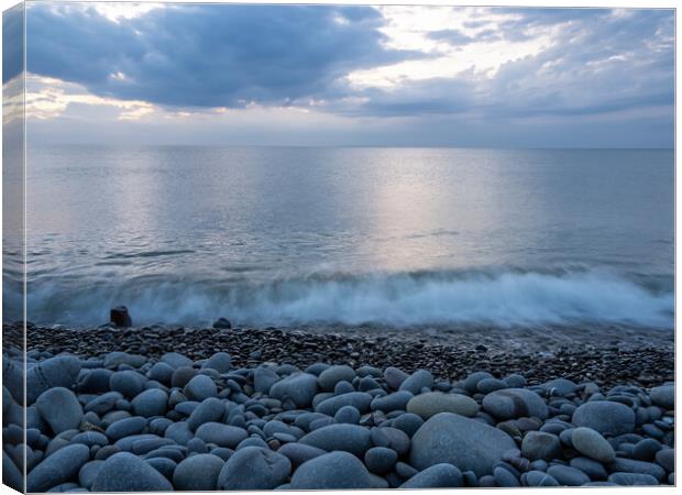 Shoreline rush Canvas Print by Tony Twyman