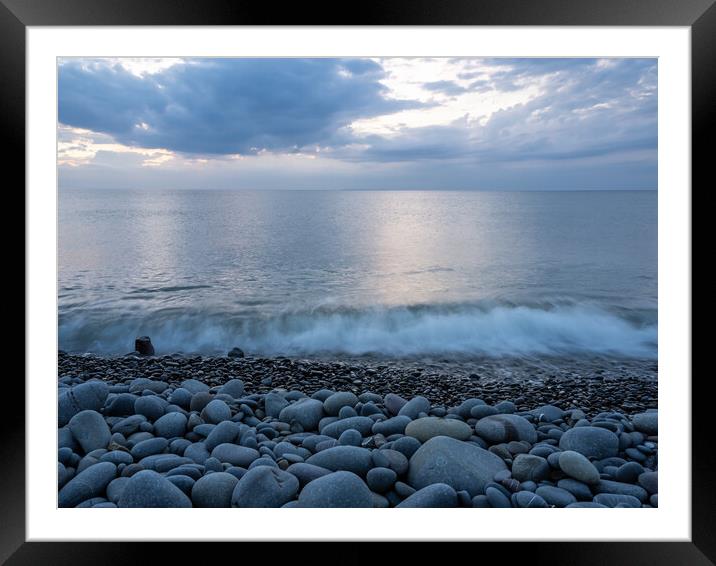 Shoreline rush Framed Mounted Print by Tony Twyman