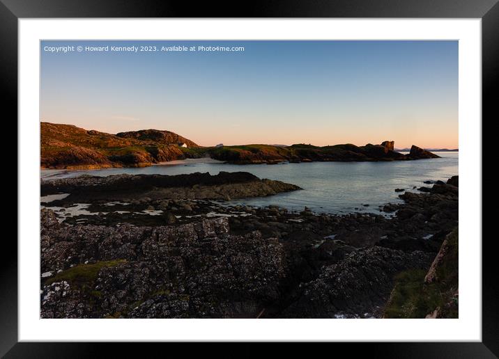 Sunset at Clachtoll, Scotland Framed Mounted Print by Howard Kennedy