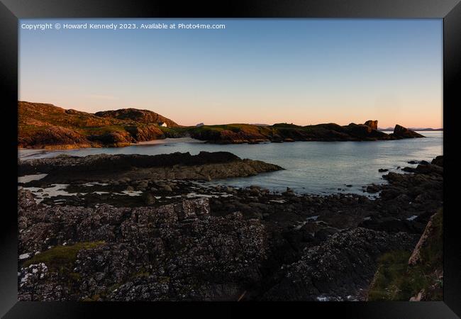 Sunset at Clachtoll, Scotland Framed Print by Howard Kennedy