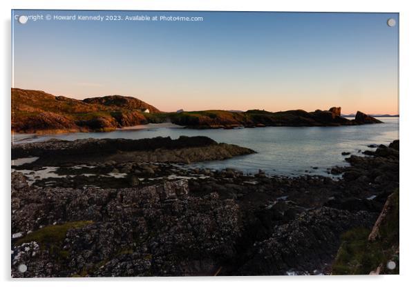Sunset at Clachtoll, Scotland Acrylic by Howard Kennedy