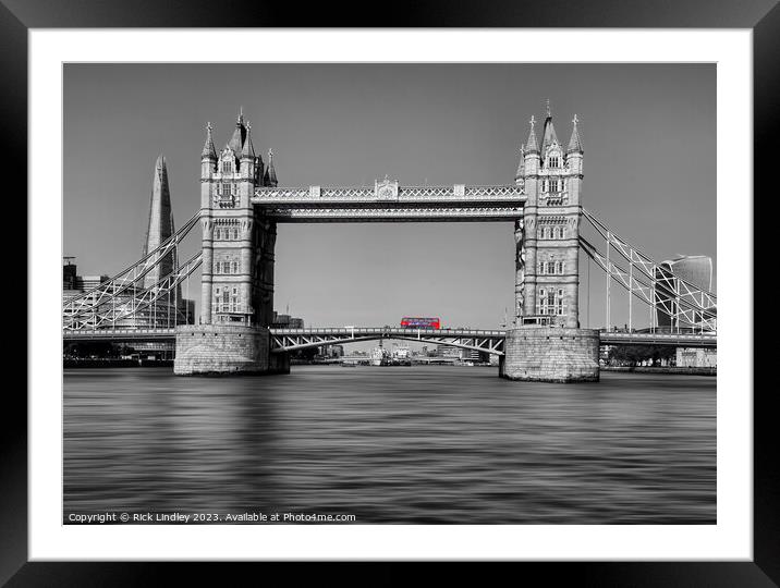 Tower Bridge Crossing Framed Mounted Print by Rick Lindley