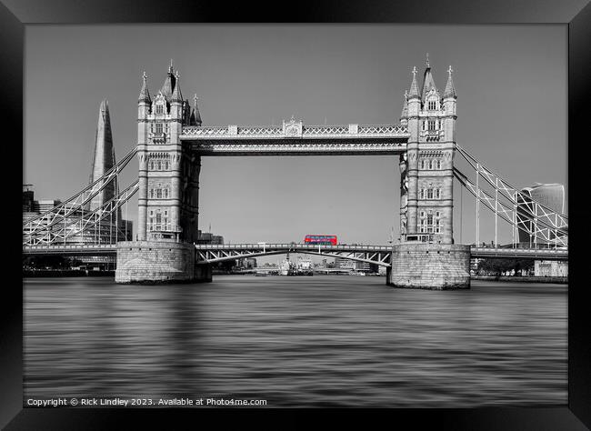 Tower Bridge Crossing Framed Print by Rick Lindley