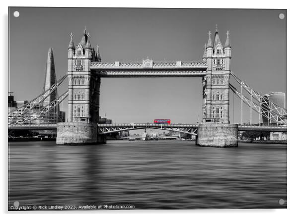 Tower Bridge Crossing Acrylic by Rick Lindley
