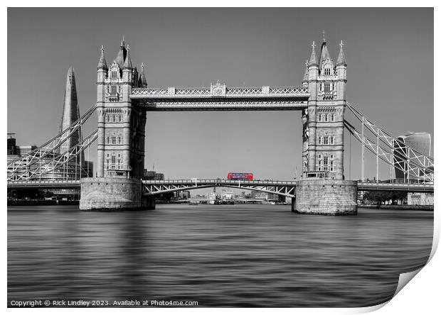 Tower Bridge Crossing Print by Rick Lindley