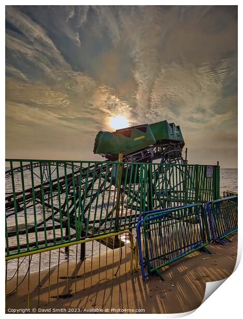 Sunrise over Cleethorpes Print by David Smith