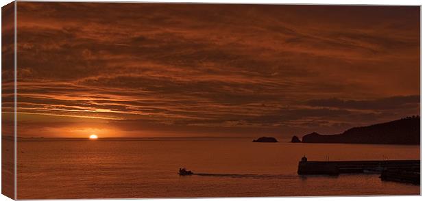 Saundersfoot Sunrise Canvas Print by Creative Photography Wales
