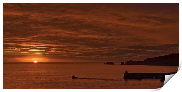 Saundersfoot Sunrise Print by Creative Photography Wales