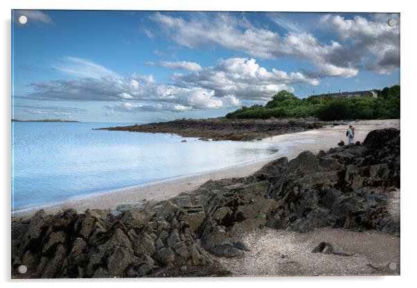 Mossyard beach Dumfries & Galloway Acrylic by christian maltby