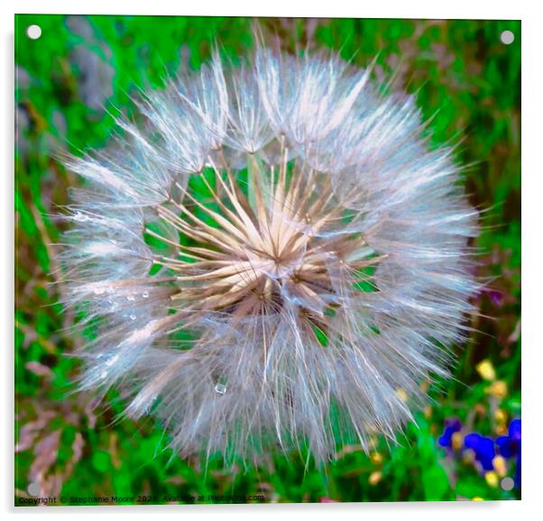 Dandelion Seeds Acrylic by Stephanie Moore