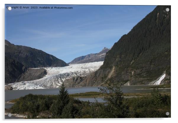Mendenhall glacier; Juneau, Alaska Acrylic by Arun 