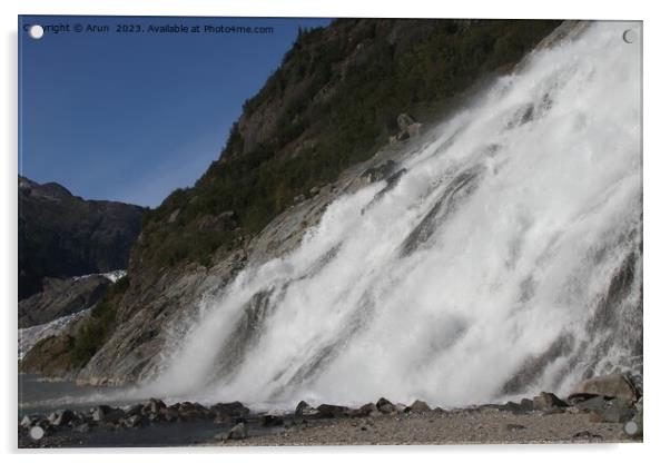 Mendenhall glacier; Juneau, Alaska Acrylic by Arun 