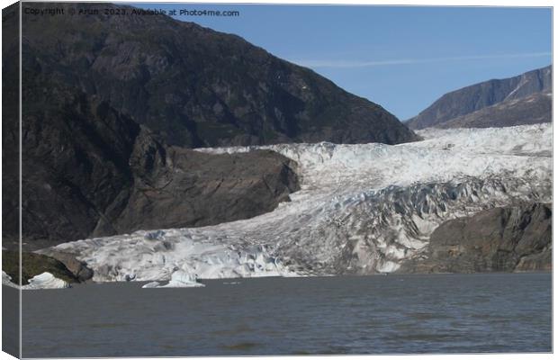 Mendenhall glacier; Juneau, Alaska Canvas Print by Arun 