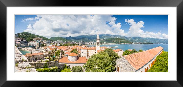 Budva Old Town panorama Framed Mounted Print by Jason Wells