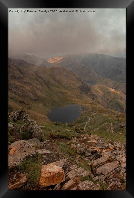 Portrait View from The Old Man of Coniston Framed Print by Duncan Savidge