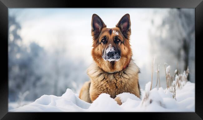 German Shepherd Dog Framed Print by Steve Smith