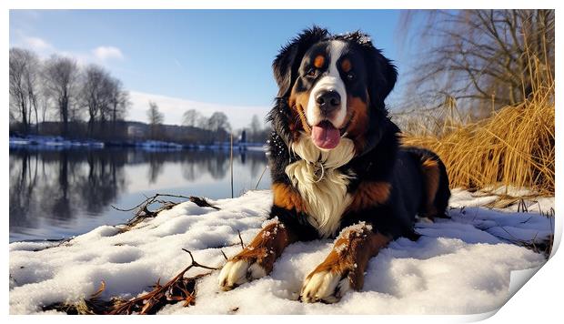 Bernese Mountain Dog Print by Steve Smith