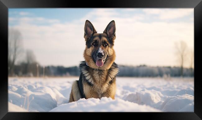 German Shepherd Dog Framed Print by Steve Smith