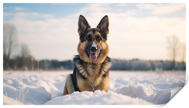 German Shepherd Dog Print by Steve Smith