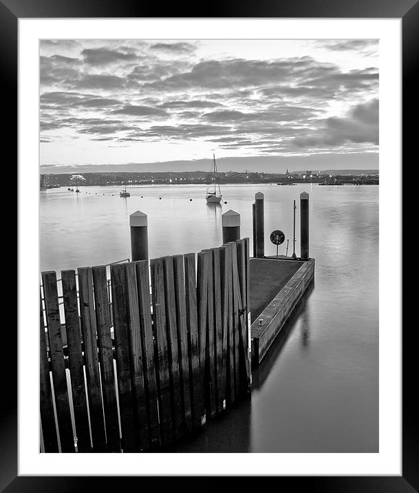 River Medway Landing Stage Framed Mounted Print by Dawn O'Connor