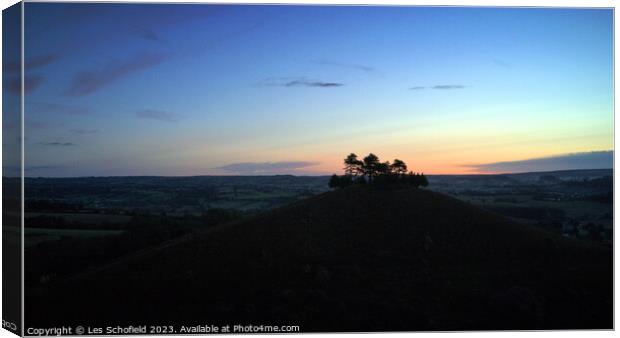 Colmers Hill Sunrise Canvas Print by Les Schofield