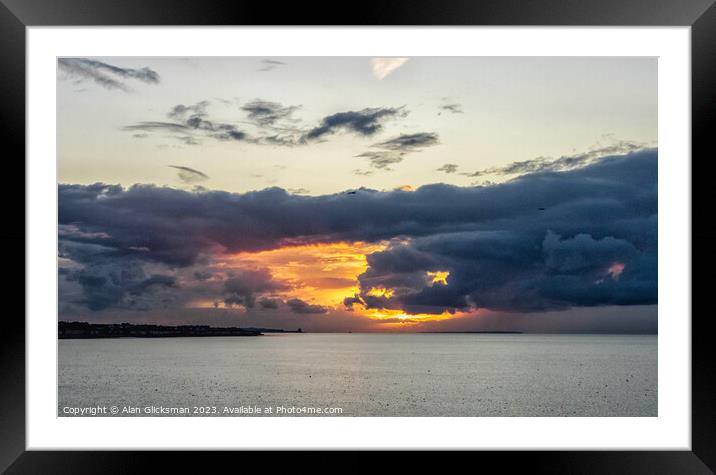 Sky cloud and sunset  Framed Mounted Print by Alan Glicksman