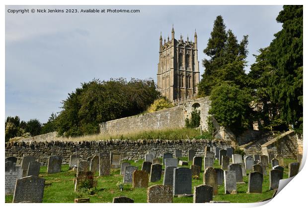 St James' Church Chipping Campden Cotswolds  Print by Nick Jenkins