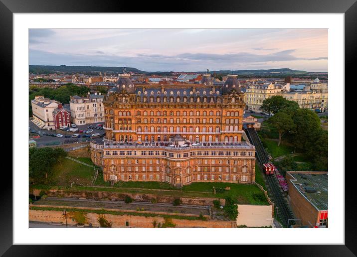 Scarborough Grand Hotel Framed Mounted Print by Apollo Aerial Photography