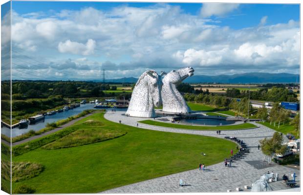 The Kelpies  Canvas Print by Apollo Aerial Photography