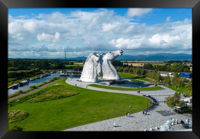 The Kelpies  Framed Print by Apollo Aerial Photography