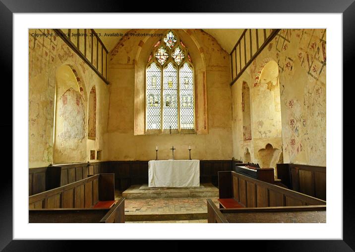 Inside Hailes Abbey Church near Winchcombe Cotswol Framed Mounted Print by Nick Jenkins