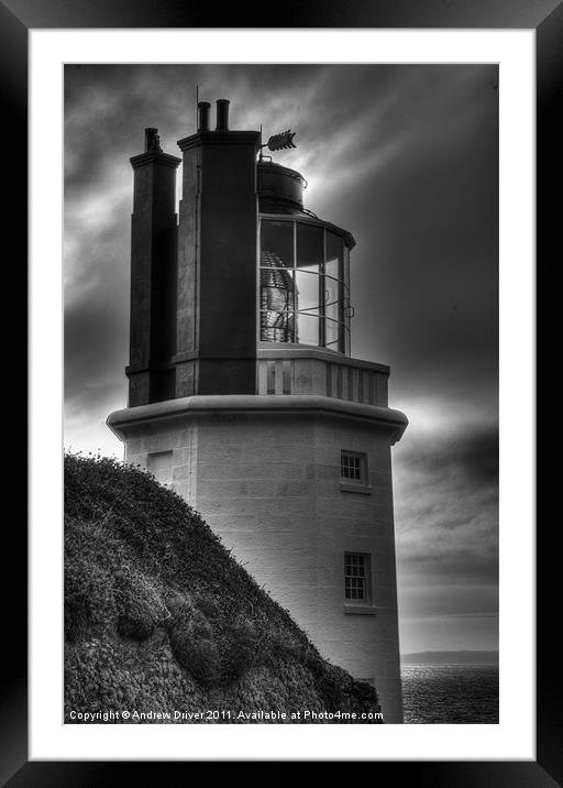 Vivid Lighthouse Framed Mounted Print by Andrew Driver