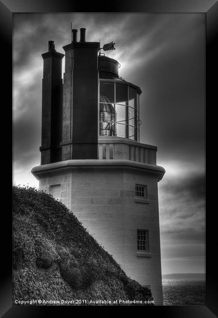 Vivid Lighthouse Framed Print by Andrew Driver