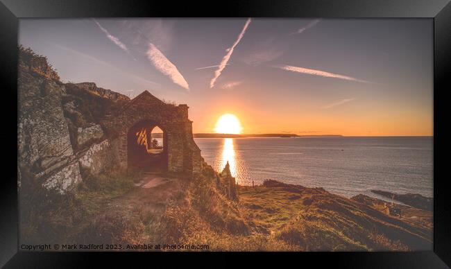 Sunrise at the Grotto Framed Print by Mark Radford