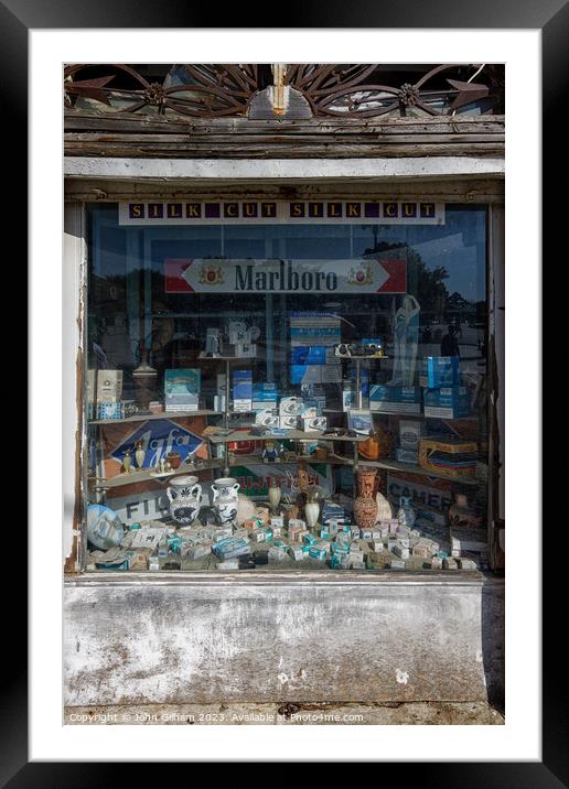 Shop Window Corfu Town 2023 Framed Mounted Print by John Gilham