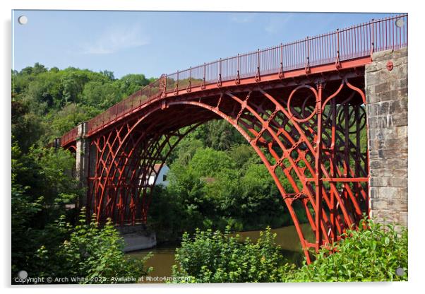 Ironbridge, river Severn, Shropshire, England, UK Acrylic by Arch White