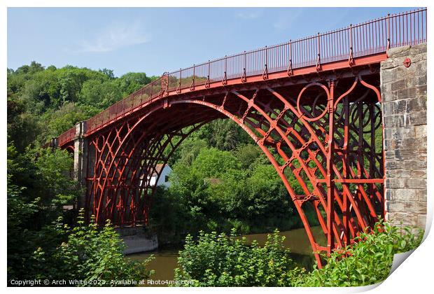 Ironbridge, river Severn, Shropshire, England, UK Print by Arch White