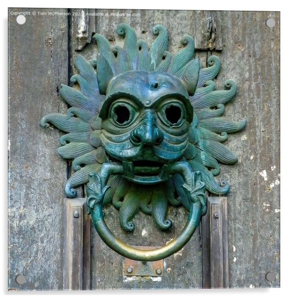 Sanctuary Knocker, Durham Cathedral Acrylic by Tom McPherson
