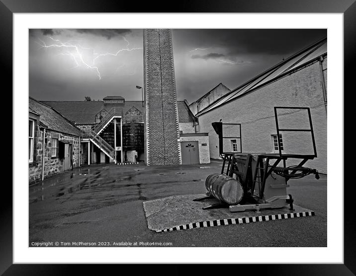 Storm Over Dallas Dhu distillery  Framed Mounted Print by Tom McPherson
