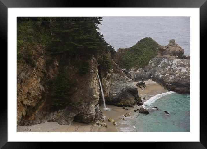 McWay falls along Big Sur coast California Framed Mounted Print by Arun 