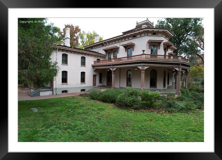 Bidwell mansion Chico California Framed Mounted Print by Arun 