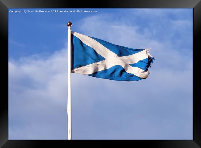 The Saltire of Scotland Framed Print by Tom McPherson