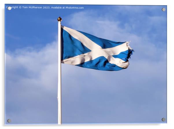 The Saltire of Scotland Acrylic by Tom McPherson