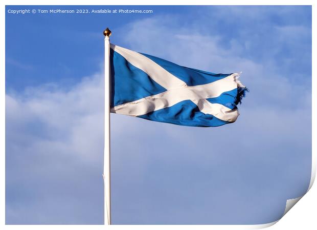 The Saltire of Scotland Print by Tom McPherson