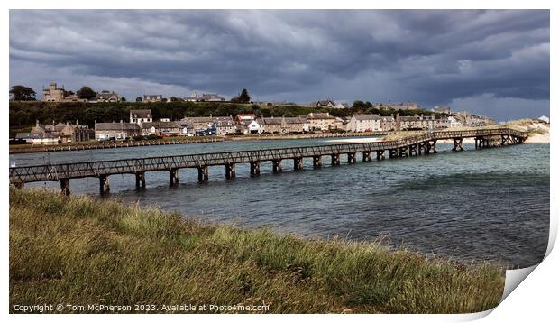 Lossiemouth's Iconic Wooden Bridge Print by Tom McPherson
