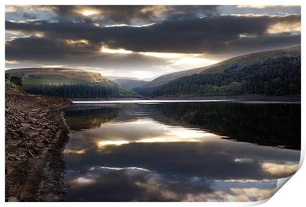 Moody Dawn over the Clough Print by K7 Photography