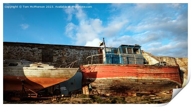 Abandoned at Burghead Print by Tom McPherson