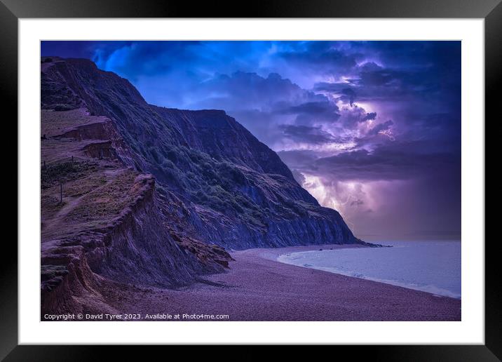 Seatown Beach, Dorset Framed Mounted Print by David Tyrer