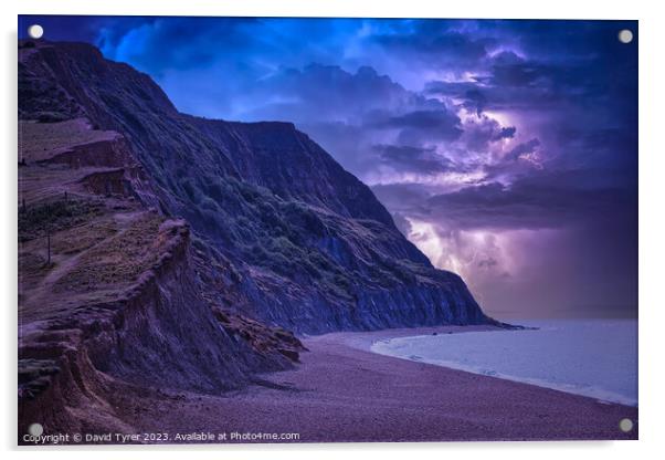 Seatown Beach, Dorset Acrylic by David Tyrer